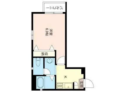 メゾンフォルテシモ(1K/1階)の間取り写真