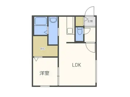 ELEANOR(1LDK/3階)の間取り写真