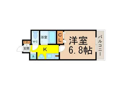 プレサンス千種駅前ネオステージ(1K/4階)の間取り写真