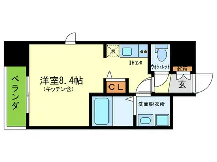 ONLYONE川西小花(ワンルーム/7階)の間取り写真