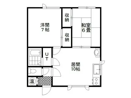 ハイツT&T(2LDK/2階)の間取り写真
