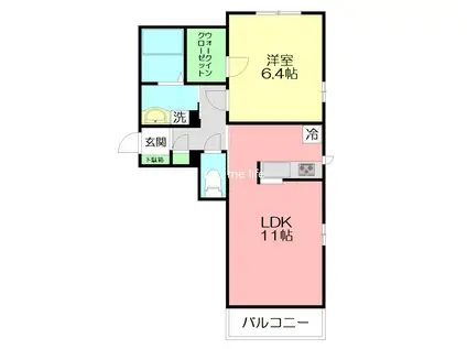コンフォーザ鎌倉(1LDK/2階)の間取り写真