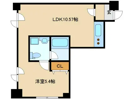 新大阪GHビル(1LDK/8階)の間取り写真