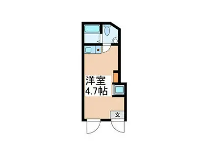HERME YOYOGI EST(ワンルーム/4階)の間取り写真