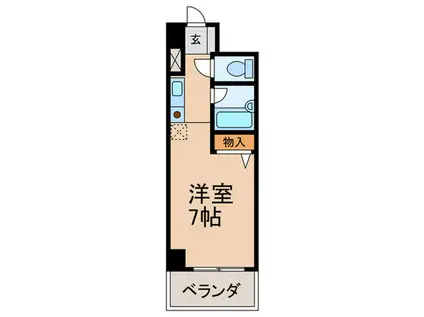 クレール東天満(ワンルーム/7階)の間取り写真