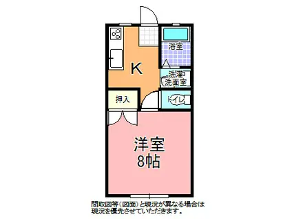 セカンド弥栄ハイツ(1K/2階)の間取り写真