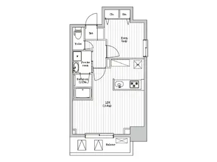 アーバンパーク日暮里(1LDK/8階)の間取り写真