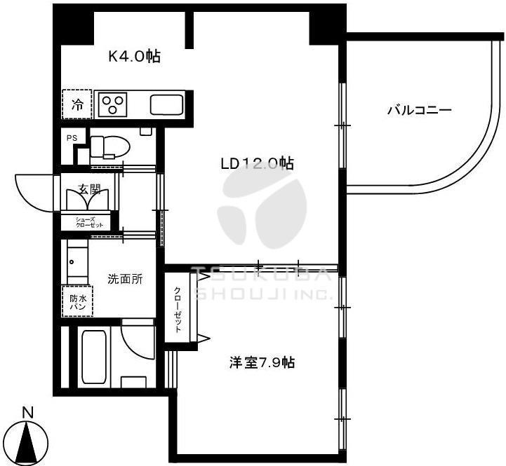 モンテヴェルデ神楽坂弐番館(1LDK/5階)の間取り写真