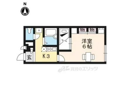 レオパレスウエスタン(1K/2階)の間取り写真