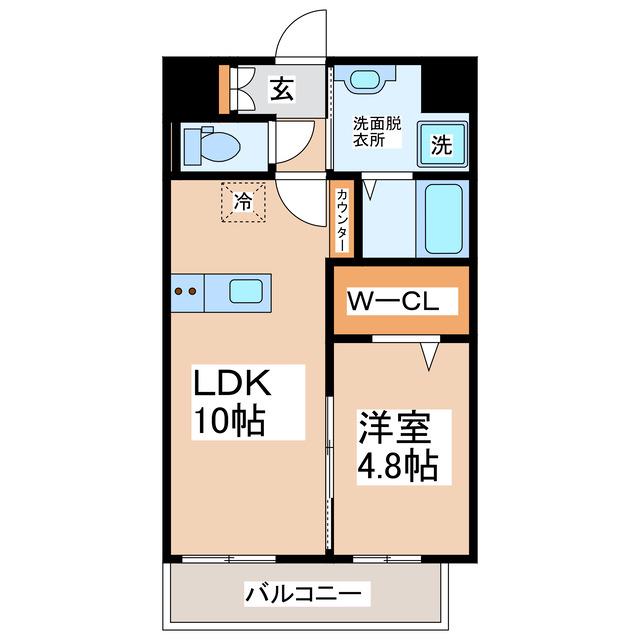 SQUARE大津(1LDK/5階)の間取り写真