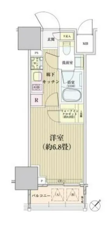 パークリュクス白金高輪 11階階 間取り