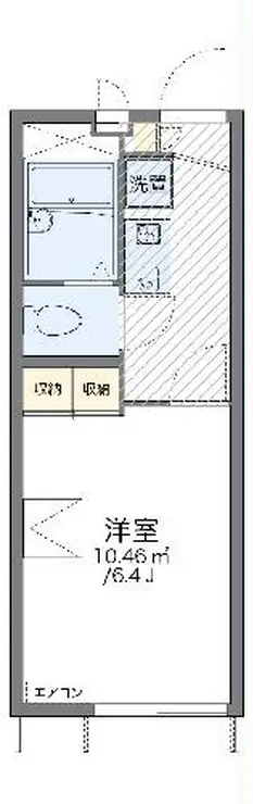 レオパレスフローレンスHN 1階階 間取り
