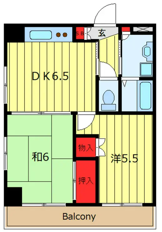 ソレイユ町屋 6階階 間取り