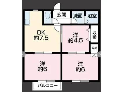 VANROCK勝原(3DK/1階)の間取り写真
