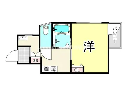 サニーハイツ (1K/2階)の間取り写真