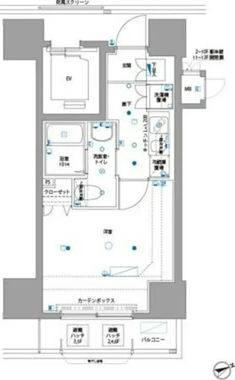 パティーナ新板橋 9階階 間取り