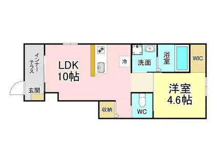 OLIVEII(1LDK/1階)の間取り写真