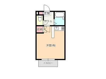 ポチの家(ワンルーム/1階)の間取り写真