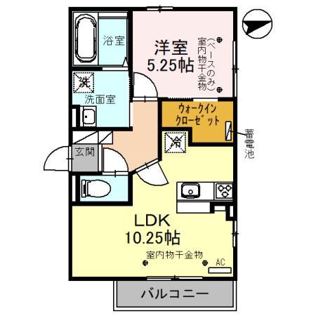 クレストガーデン(1LDK/3階)の間取り写真