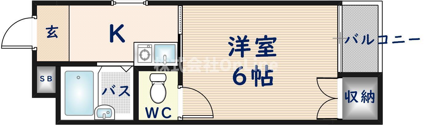 FIRST STAGE(1K/2階)の間取り写真