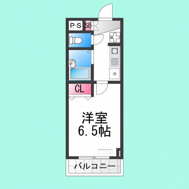 アントワープなかもず(1K/4階)の間取り写真