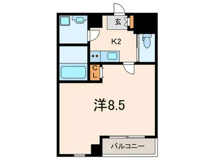 ヴェルステック武庫之荘(1K/1階)の間取り写真