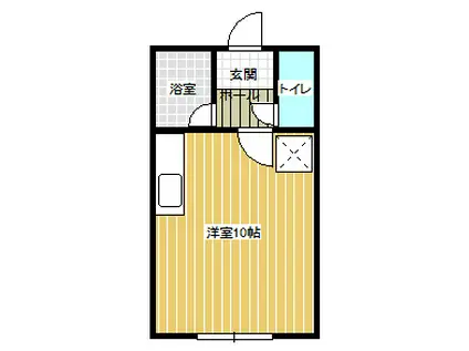 クリーンコーポ藍(ワンルーム/1階)の間取り写真