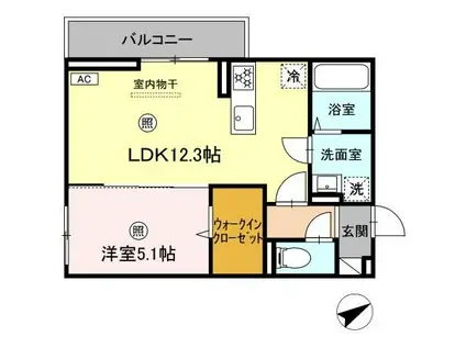 HAU`OLI RESIDENCE(1LDK/2階)の間取り写真