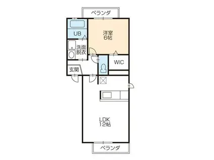 CASA・リベルタ(1LDK/3階)の間取り写真