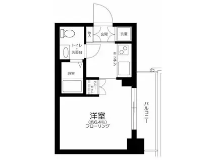 セントパレス池袋(1K/2階)の間取り写真