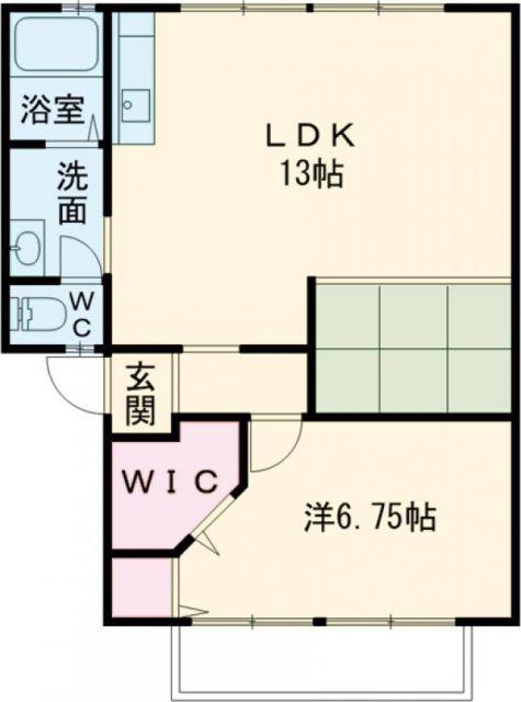 ハイツサンライフA棟(1SLDK/2階)の間取り写真