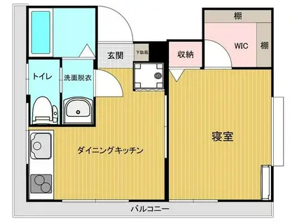 藤原ハイツ2(1LDK/2階)の間取り写真