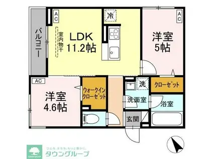 ASSET-COURT元横山町(2LDK/3階)の間取り写真