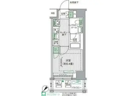 BPRレジデンス青砥(1K/9階)の間取り写真