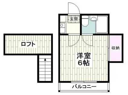 ホープハウス希望ヶ丘(1K/2階)の間取り写真