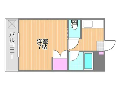 ラ・パルテール福富 壱番館(1K/3階)の間取り写真