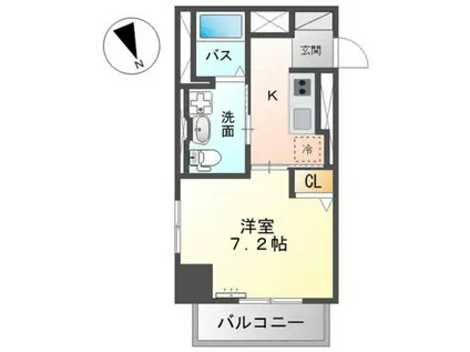 サンライズ昭和(1K/4階)の間取り写真