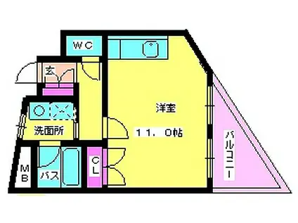 大光ビル(ワンルーム/5階)の間取り写真