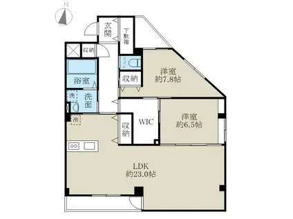コンフェティ(2LDK/5階)の間取り写真