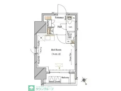 ブランシエスタ浅草蔵前(ワンルーム/3階)の間取り写真