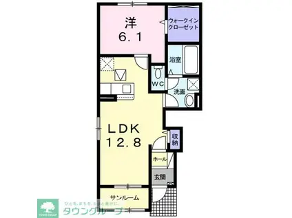 T・F・K(1LDK/1階)の間取り写真