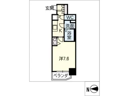 プレサンス千種アイル(1K/15階)の間取り写真