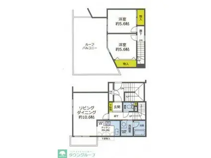 コスモ大泉学園(2LDK/3階)の間取り写真