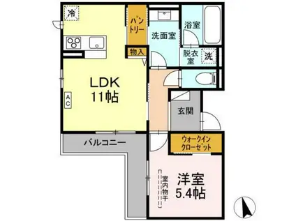 SAKURA TERRACE(1LDK/2階)の間取り写真