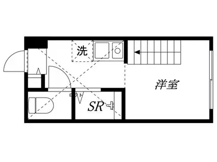 東京メトロ南北線 志茂駅 徒歩9分 2階建 築8年(ワンルーム/2階)の間取り写真