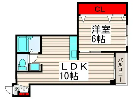 アイビーハイツ(1LDK/1階)の間取り写真