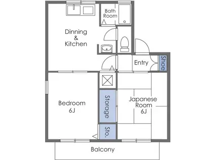 パストラルハイム(2DK/1階)の間取り写真