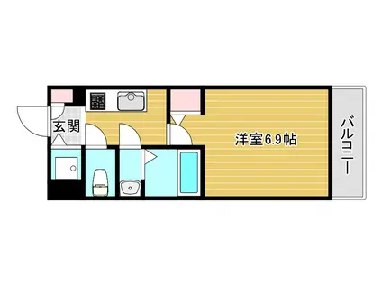 レジュールアッシュ難波MINAMI(1K/7階)の間取り写真