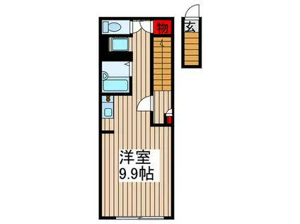 エスタシオン大成(ワンルーム/2階)の間取り写真