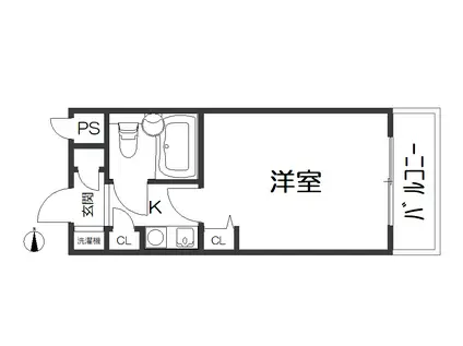 クリオ根岸弐番館(ワンルーム/3階)の間取り写真